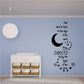 Moon and star wall decal with dance-themed text and two hands holding