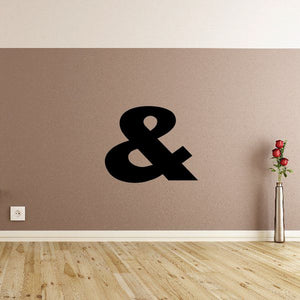 Black ampersand wall decal