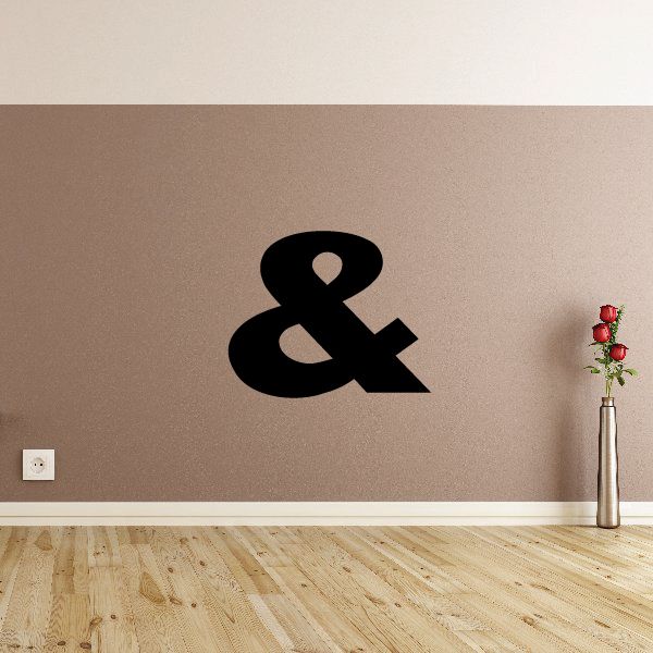 Black ampersand wall decal