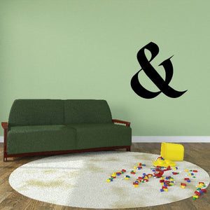 Black ampersand wall decal vinyl sticker