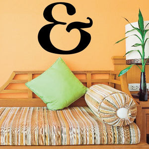 Black ampersand vinyl wall decal