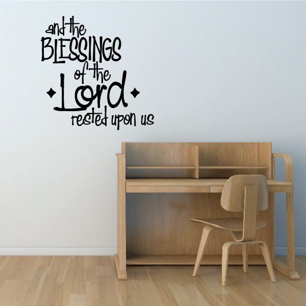 Image of And The Blessing Of The Lord Rested Upon Us Thanksgiving Quote Decal