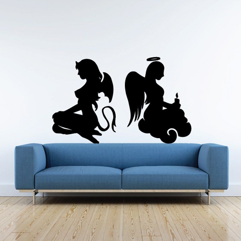 Image of Angel and Devil Decal