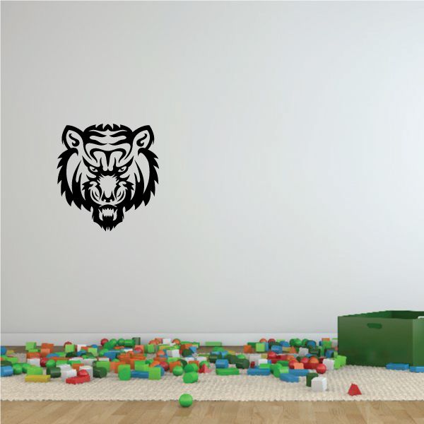 Image of Angry Stare Tiger Head Decal