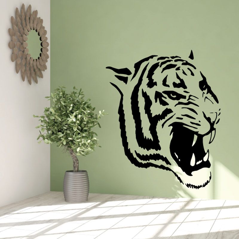 Image of Angry Tiger Head Decal