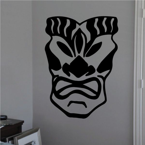 Image of Angry Tiki Mask Decal