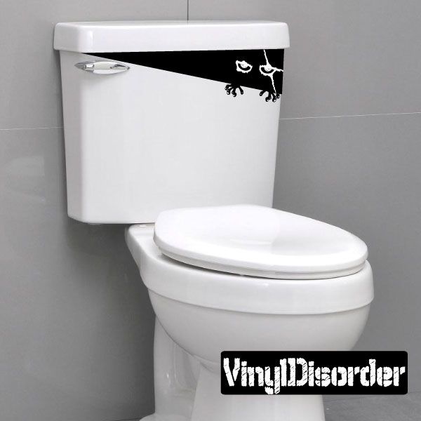 Image of Angry Toilet Monster Decal