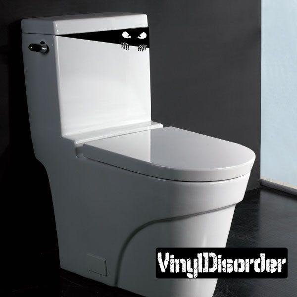 Image of Angry Toilet Monster Decal 