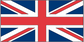 Rectangular Anguilla flag sticker with red cross and blue-and-white stripes