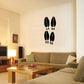 Antelope track wall decal with black footprint cluster