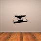 Anvil tilted left decal graphic in black and white