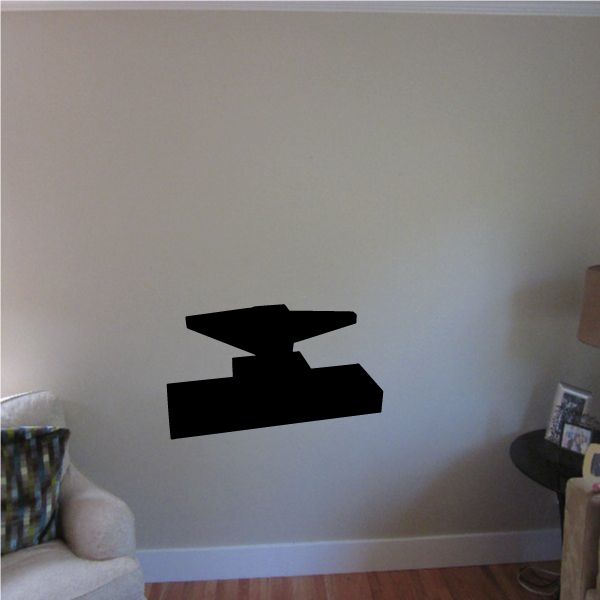 Image of Anvil Tilted Left Silhouette Wall Decal