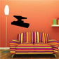 Black tilted-right silhouette wall decal