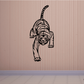 Climbing tiger decal graphic with black-and-white stripes and raised paw