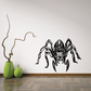 Black spider wall decal with detailed web-like lines