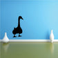 Waddling duck decal, black silhouette