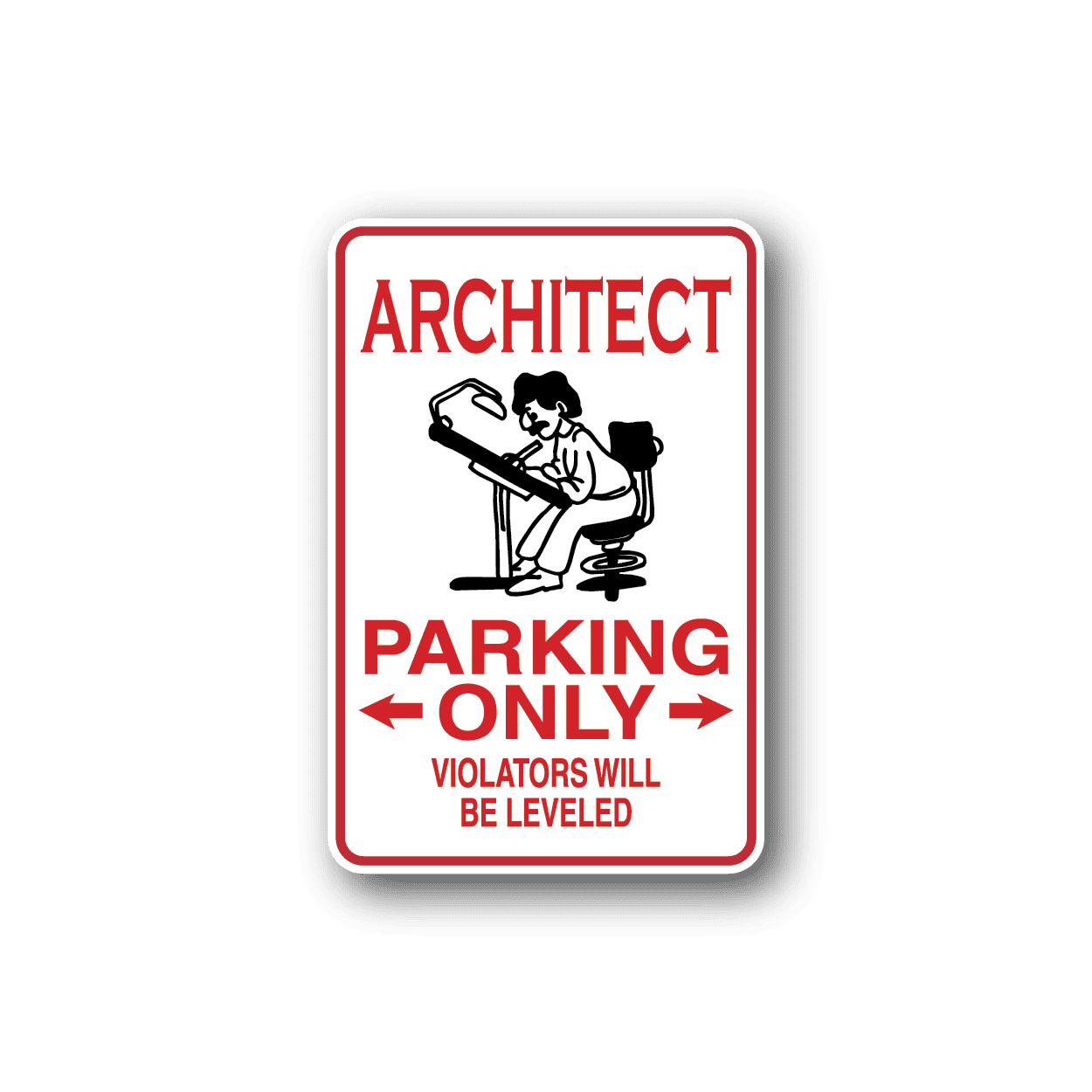 Image of Architect Parking Only Sticker