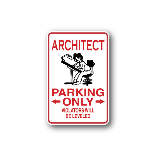 Image of Architect Parking Only Sticker