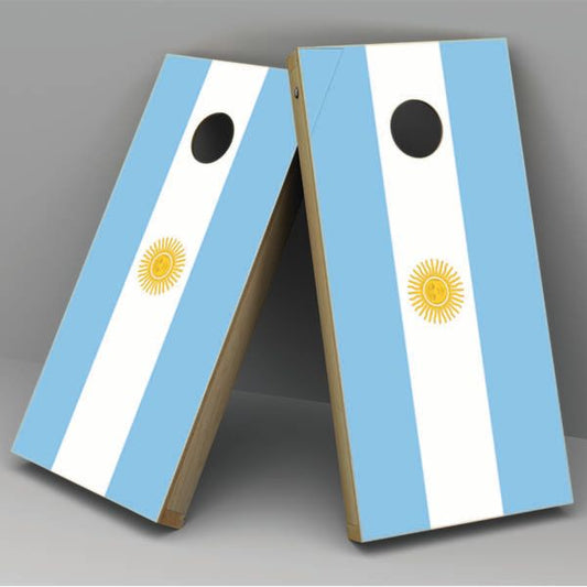 Argentina Flag Cornhole Board Vinyl Decal Wrap