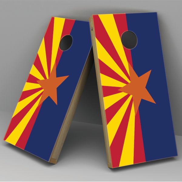 Arizona Flag Cornhole Board Vinyl Decal Wrap