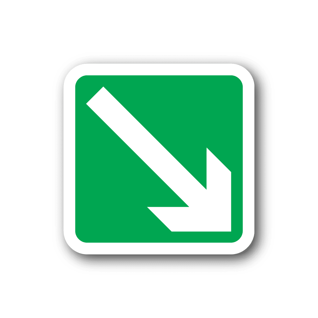 Image of Arrow Down to the right Sticker