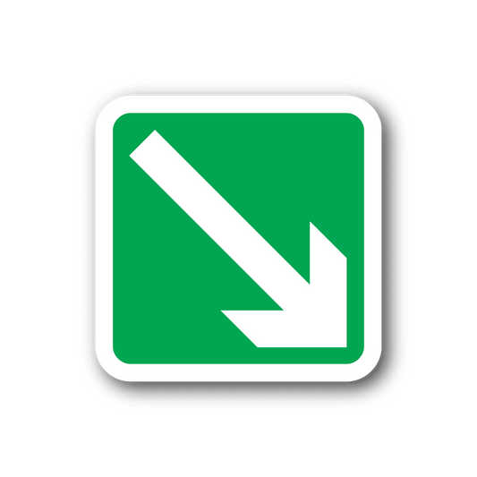 Image of Arrow Down to the right Sticker