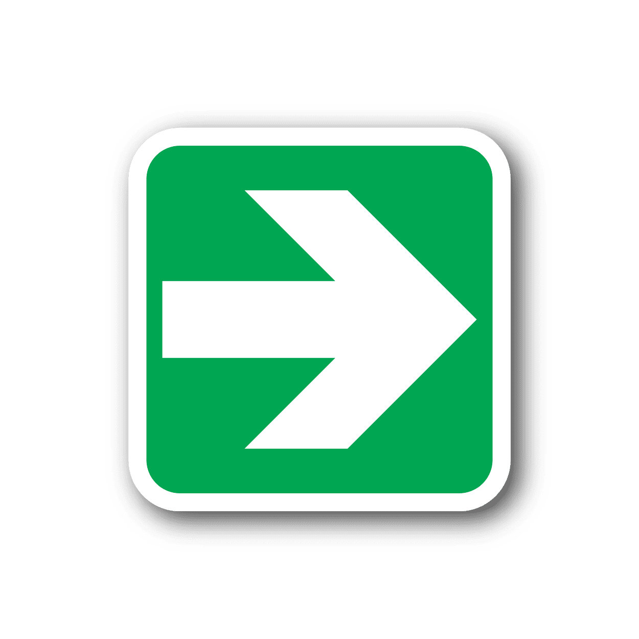 Image of Arrow Left Square Sticker