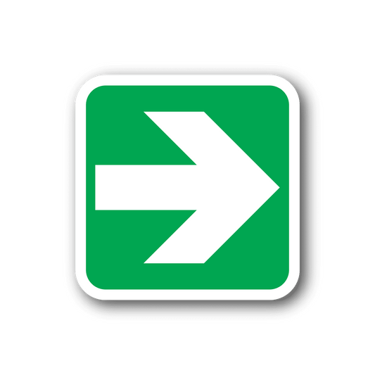 Image of Arrow Left Square Sticker