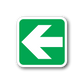 Left arrow sticker, green square with white arrow pointing left