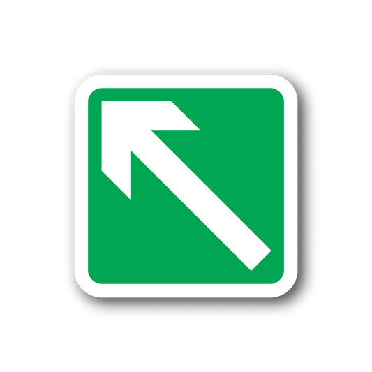 Image of Arrow Up and to the Right Sticker