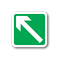 Green Arrow Up and to the Right sticker with white border