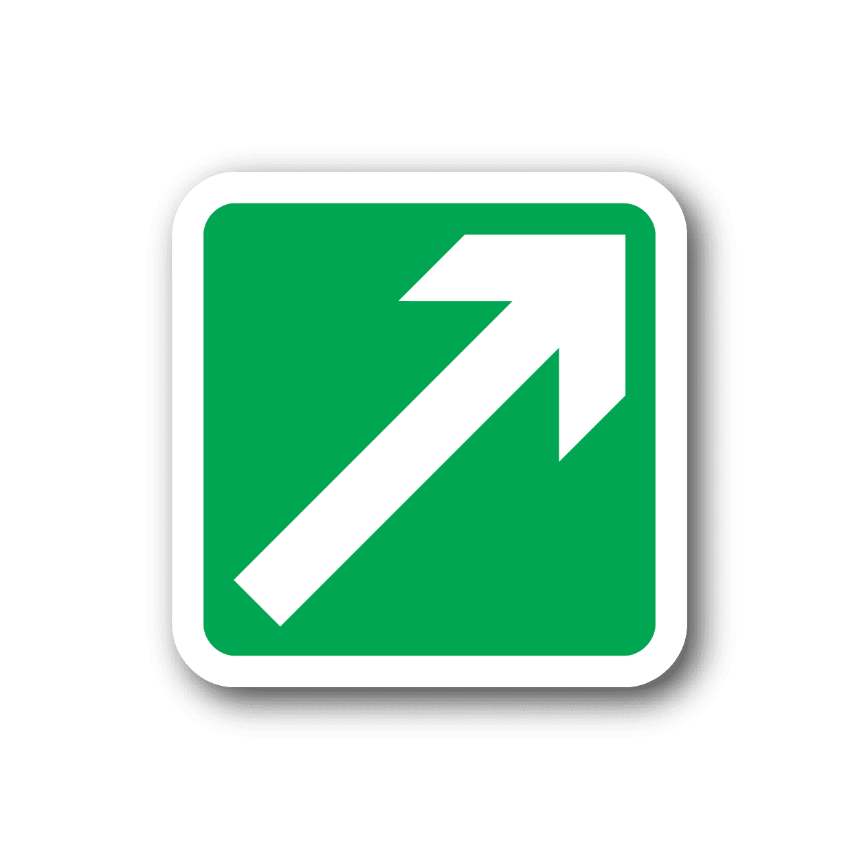 Image of Arrow Up to the Right Sticker