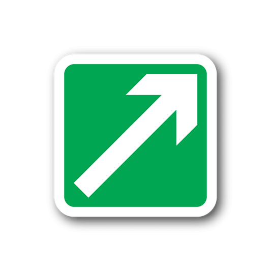 Image of Arrow Up to the Right Sticker