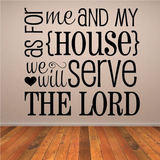 Image of As For Me and my house Wall Decal