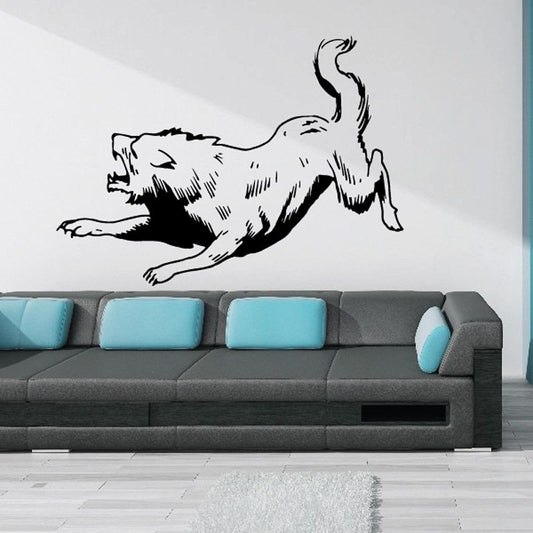 Image of Attacking Coyote Decal