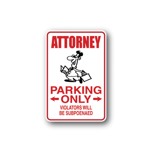 Image of Attorney Parking Only Sticker