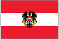 Austria flag sticker with red-white-red design and central coat of arms