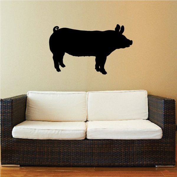 Image of Awake Standing Pig Decal