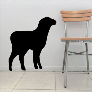 Lamb wall decal, black silhouette with raised paws and tail