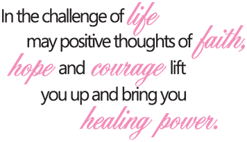 Faith-themed printed die-cut sticker with pink cursive message text
