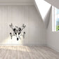 Cartoon mouse smiling wall decal in black line art