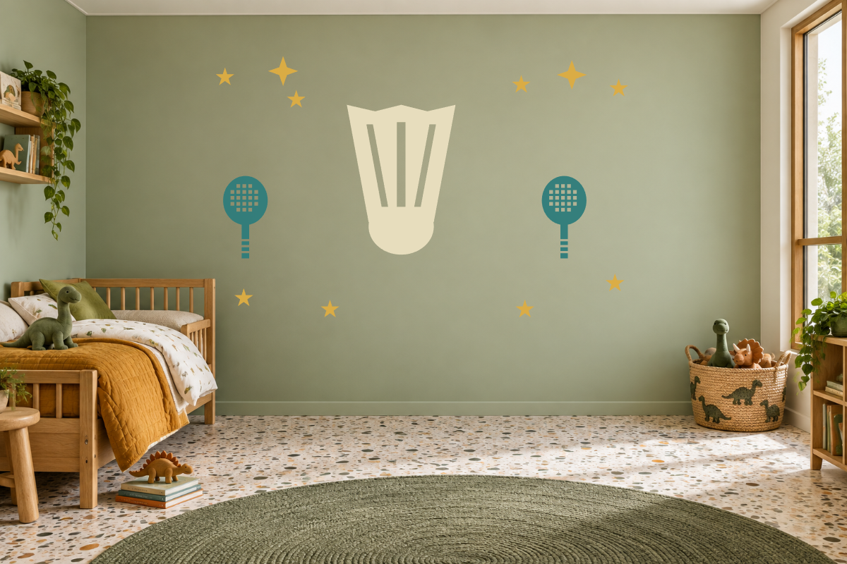 Badminton Birdie Club Wall Decal Kit