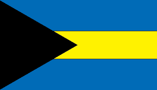 Bahamas Flag Sticker, isolated printed sticker artwork