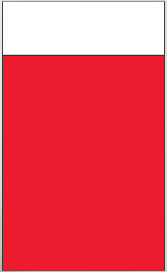 Bahrain flag sticker with red field and thin white top band