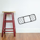 Bandage outline decal with black border and white pads with dotted detail