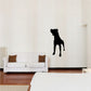 Black rottweiler dog decal standing on wall