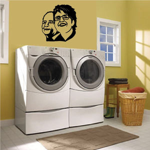 Barrack Obama team wall decal with two face silhouettes above washers