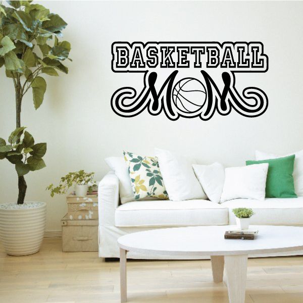 Image of Basketball Mom Text Decal