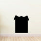 Black bat-themed tombstone wall decal silhouette