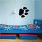Black bear paw track decal with four paw prints on a wall